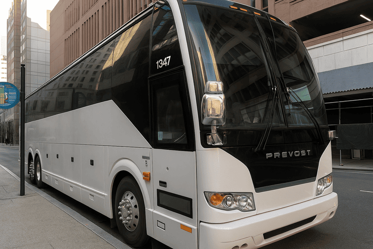 a Charter Bus Rental New Braunfels coach bus