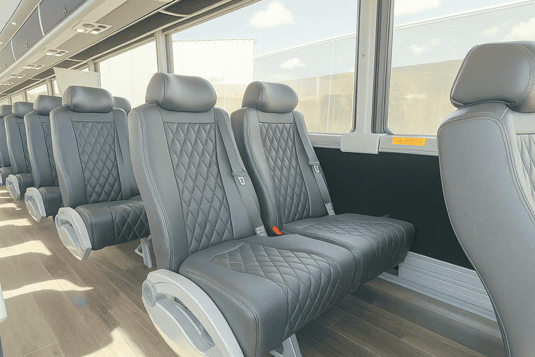 interior of Charter Bus Rental New Braunfels charter bus